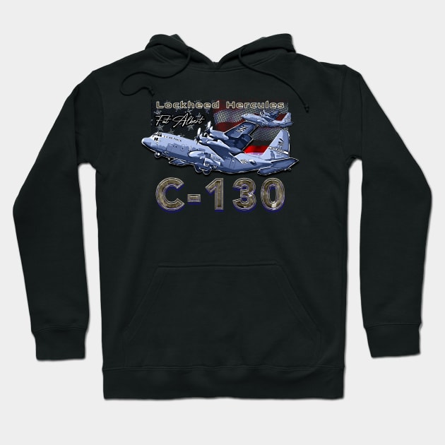 Lockheed C-130 Hercules Us Air Force Military Aircraft Hoodie by aeroloversclothing